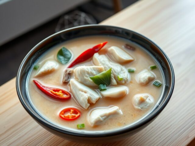 Thaise kokos-kippensoep