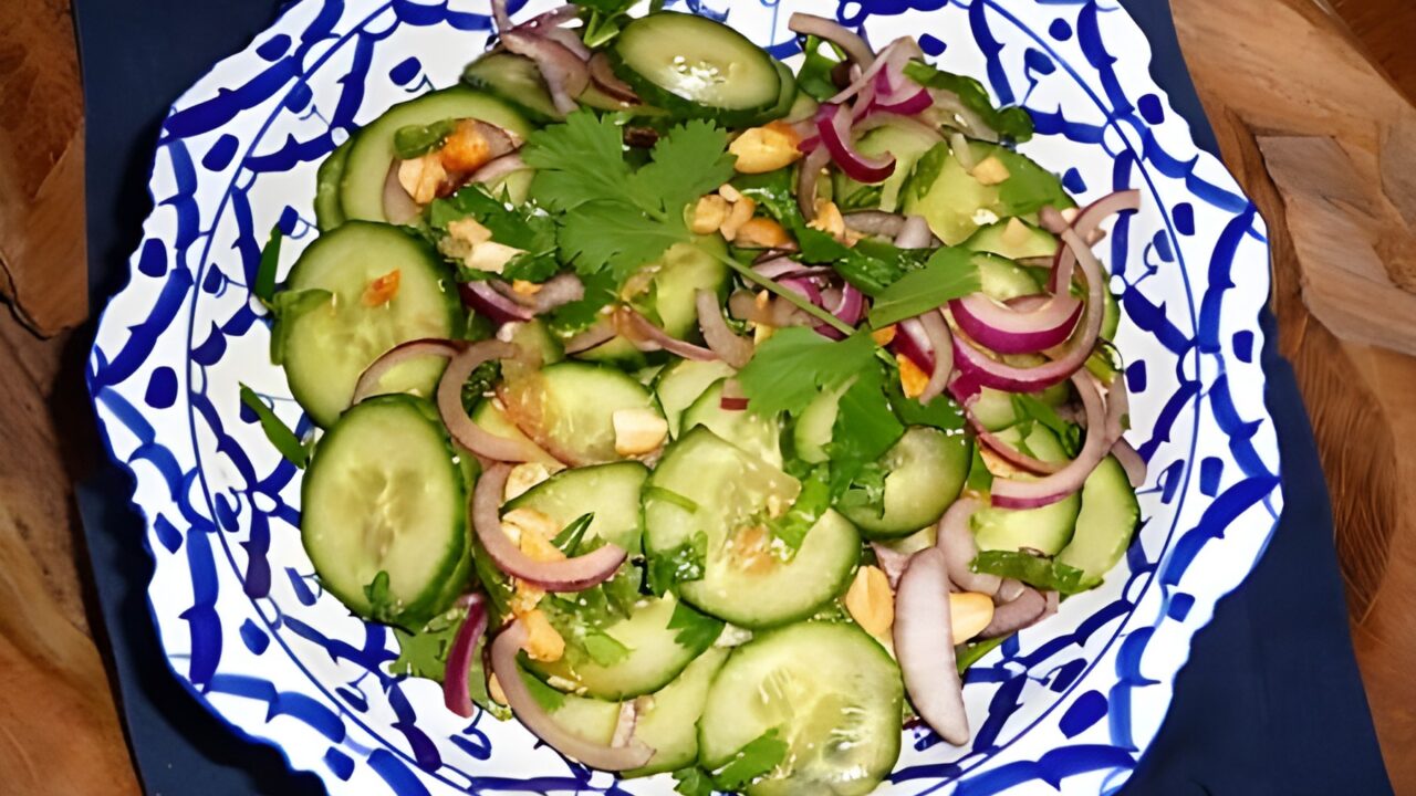 Thaise komkommersalade fris en pittig