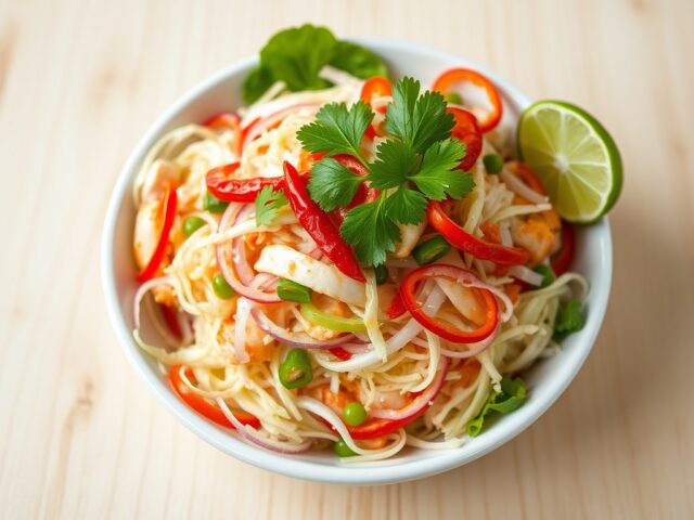 Thaise krabsalade met pepertjes