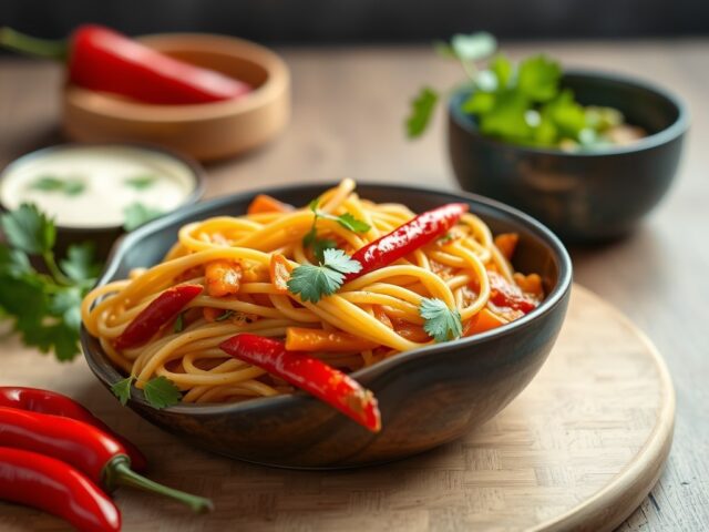 Thaise Massaman currypasta — AI-gegenereerde illustratie