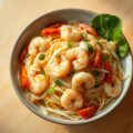 Thaise Noedels met garnalen en kool