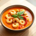 Thaise penang curry met garnalen