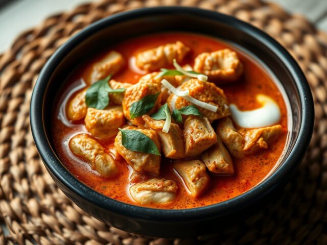 Thaise penang curry met kip