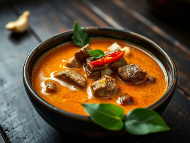 Thaise penang curry met rundvlees
