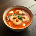 Thaise pikante soep met garnalen (Tom Yam Kung)
