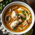 Thaise pikante soep met kip (Tom Yam Kai)