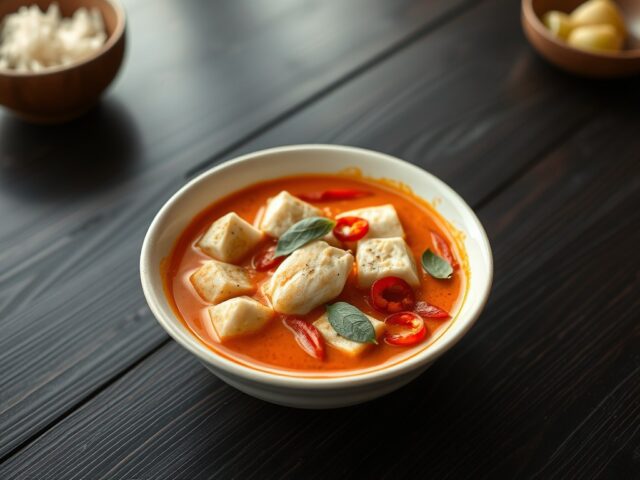 Thaise Rode curry met panga filet