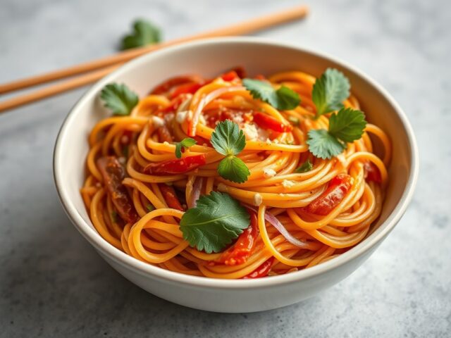 Thaise rode currypasta — AI-gegenereerde illustratie