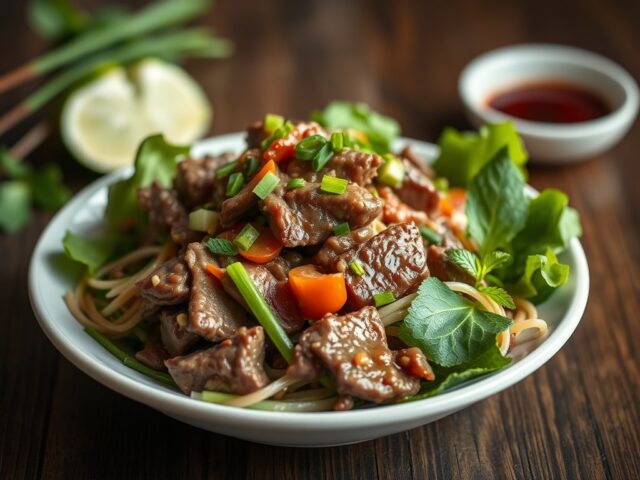 Thaise rundvleessalade met een Chinese draai