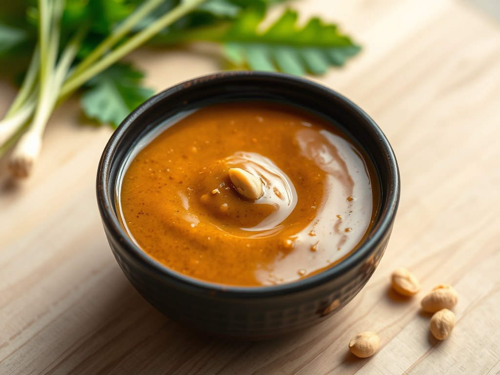 Thaise saté saus, AI-gegenereerde illustratie