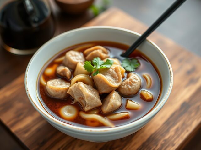 Thaise wontonsoep — AI-gegenereerde illustratie