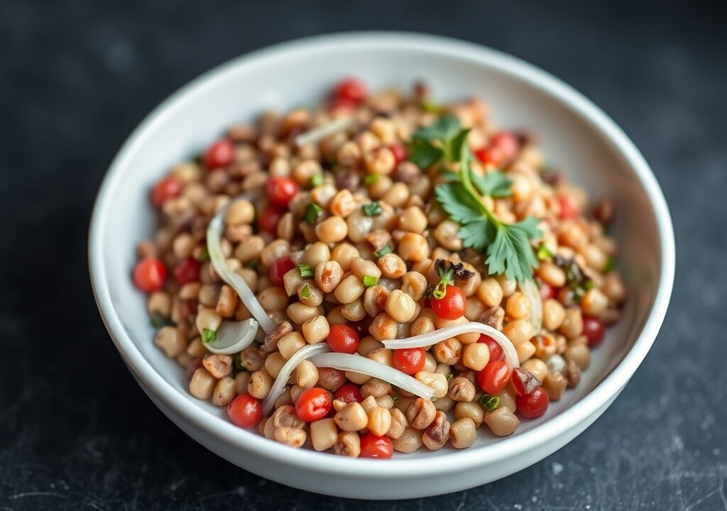 Tiède de Lentilles Salade — AI-gegenereerde illustratie