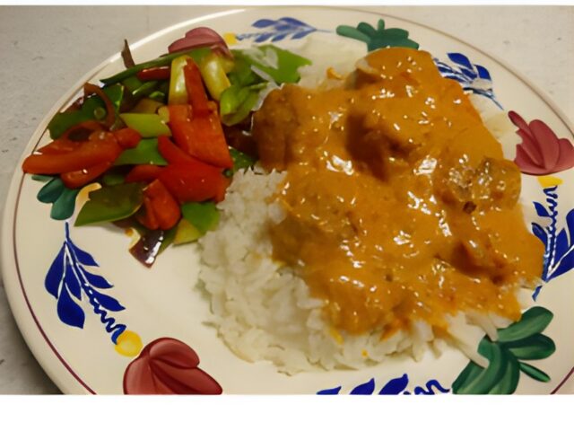 Tikki Masala Gehaktballen, gemengde groente en een romig sausje