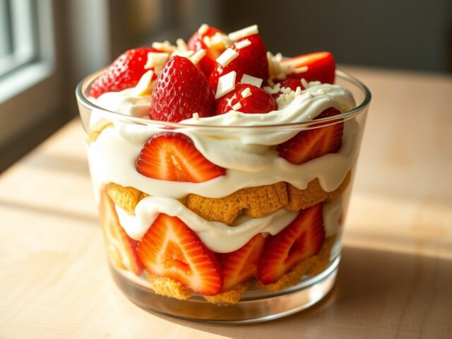 Tiramisu met aardbeien
