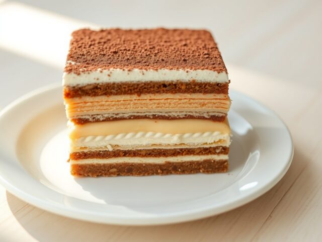 Tiramisu met abrikozenmousse
