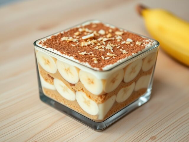 Tiramisu met banaan en kokos