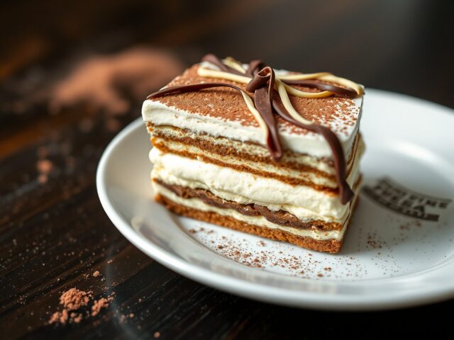 Tiramisu met drie soorten chocolade