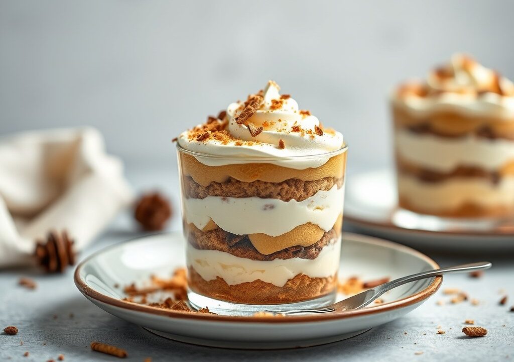 Tiramisu met vijgen en speculaas, AI-gegenereerde illustratie