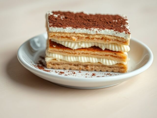 Tiramisu met weinig alcohol
