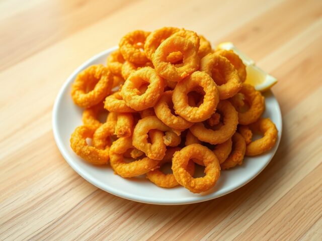 Tjoemi Tjoemi Goreng : Gebakken inktvis (opm)