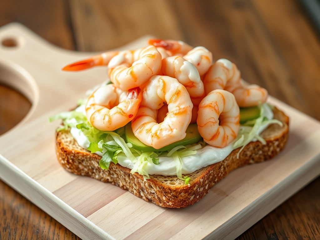 Toast garnaal, AI-gegenereerde illustratie
