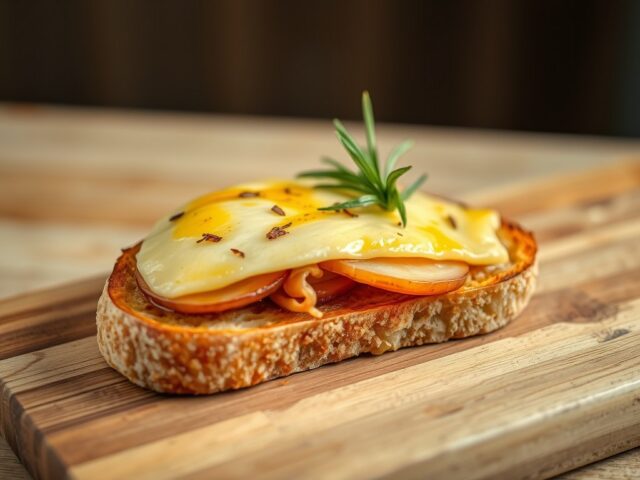 Toast met tartiflette