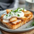 toaststerren met bieslookroom en gerookte kip