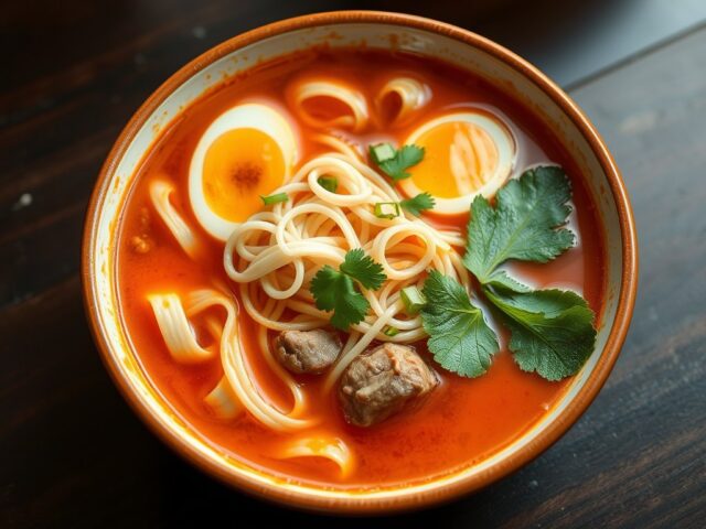 Tom Yam noedel soep