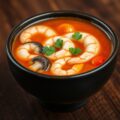 Tom Yam soep met garnalen