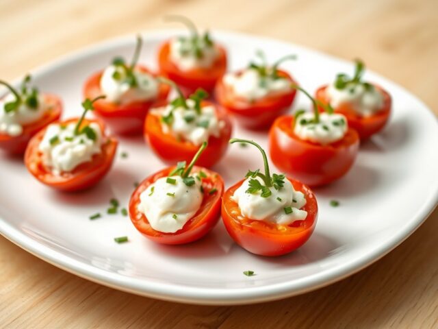 Tomaatjes met surimi of zalm