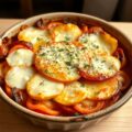 Tomaten-aardappelgratin met Italiaanse kazen