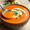 Tomaten-erwtensoep (kruidig uit India)