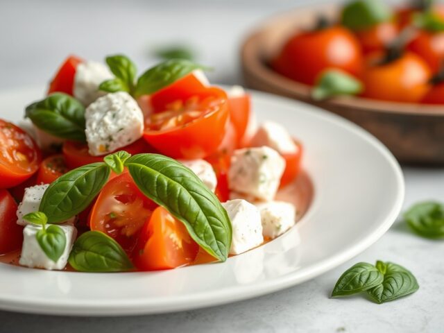 Tomaten-feta salade