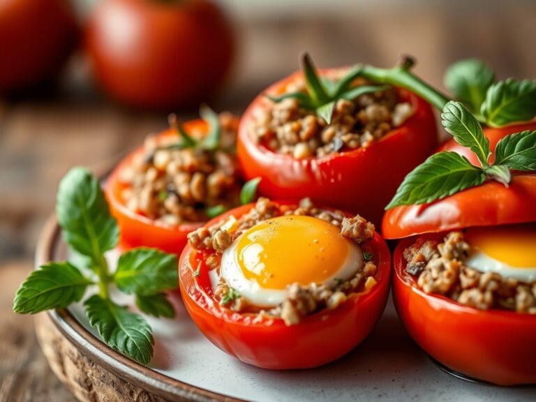 Tomaten gevuld met gehakt volgens Hollands recept