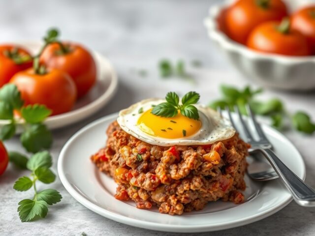Tomaten gevuld met gehakt volgens Hollands recept