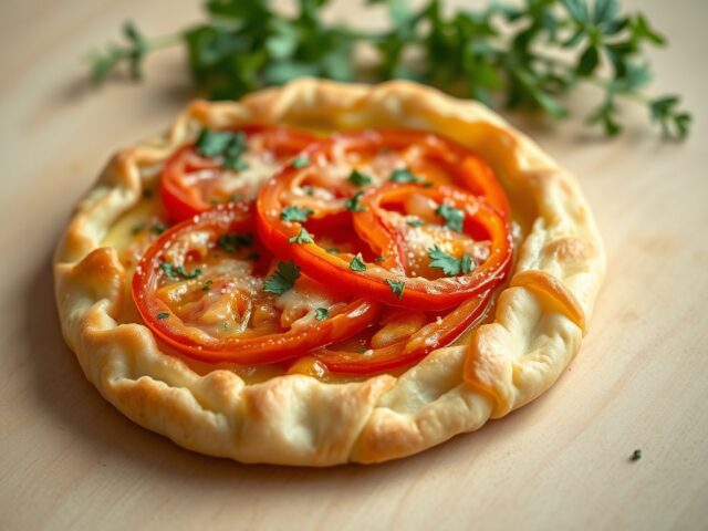 Tomaten-paprika halfom taart