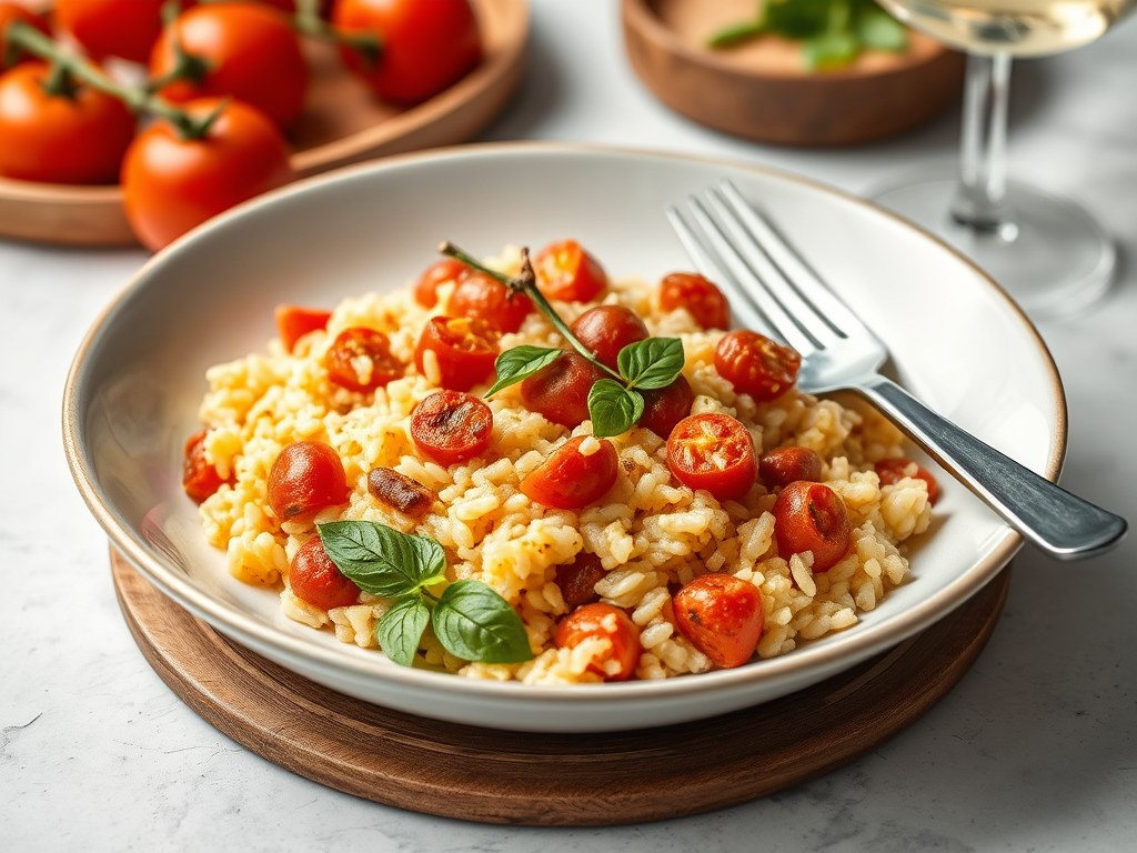 Tomaten Risotto, AI-gegenereerde illustratie