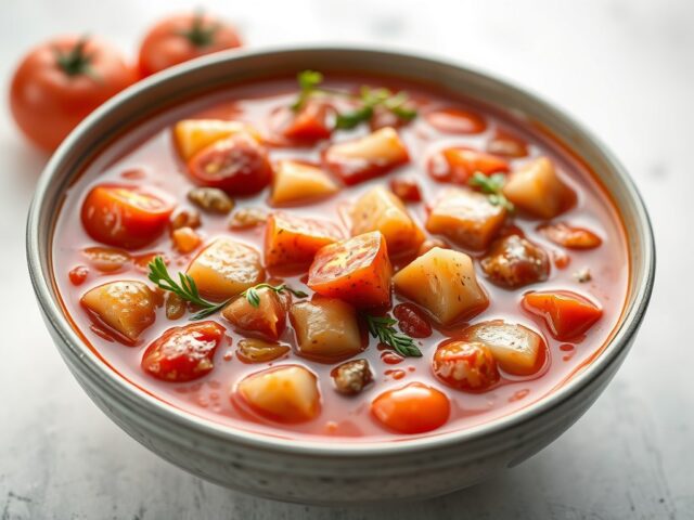 Tomaten-spek soep