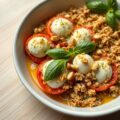 Tomatencrumble met basilicum