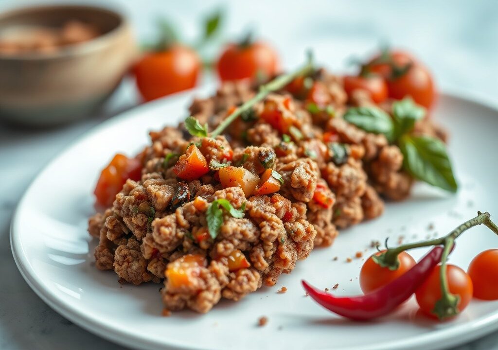Tomatengehakt, AI-gegenereerde illustratie