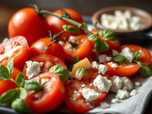 Tomatensalade — AI-gegenereerde illustratie