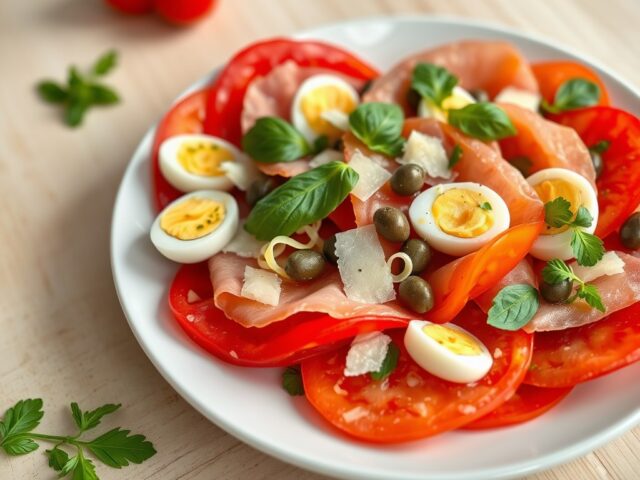 Tomatensalade met coppa di parma