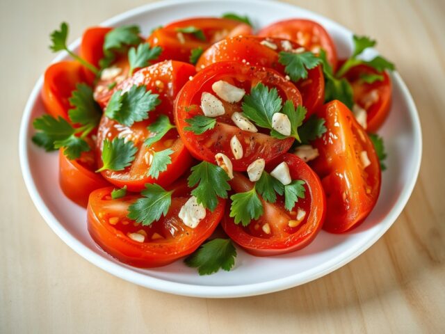 Tomatensalade met koriander