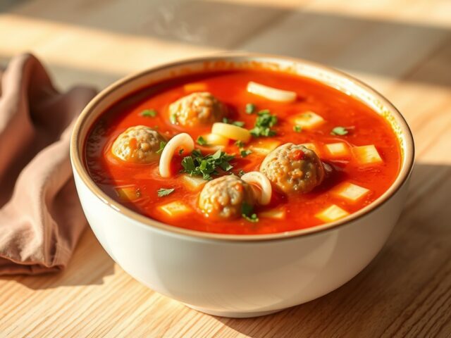 Tomatensoep met balletjes