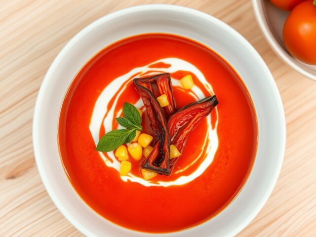 Tomatensoep met geroosterde paprika