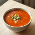 Tomatensoep met tuinkruiden