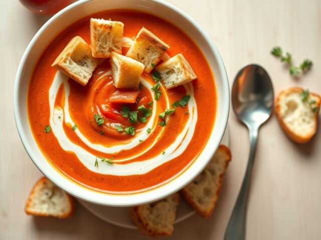 Tomatensoep met zoete puntpaprika