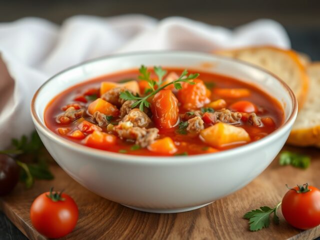 Tomatensoep van verse tomaten
