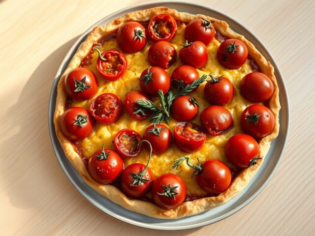 Tomatentaart omgekeerd