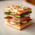 Tompouce met asperges